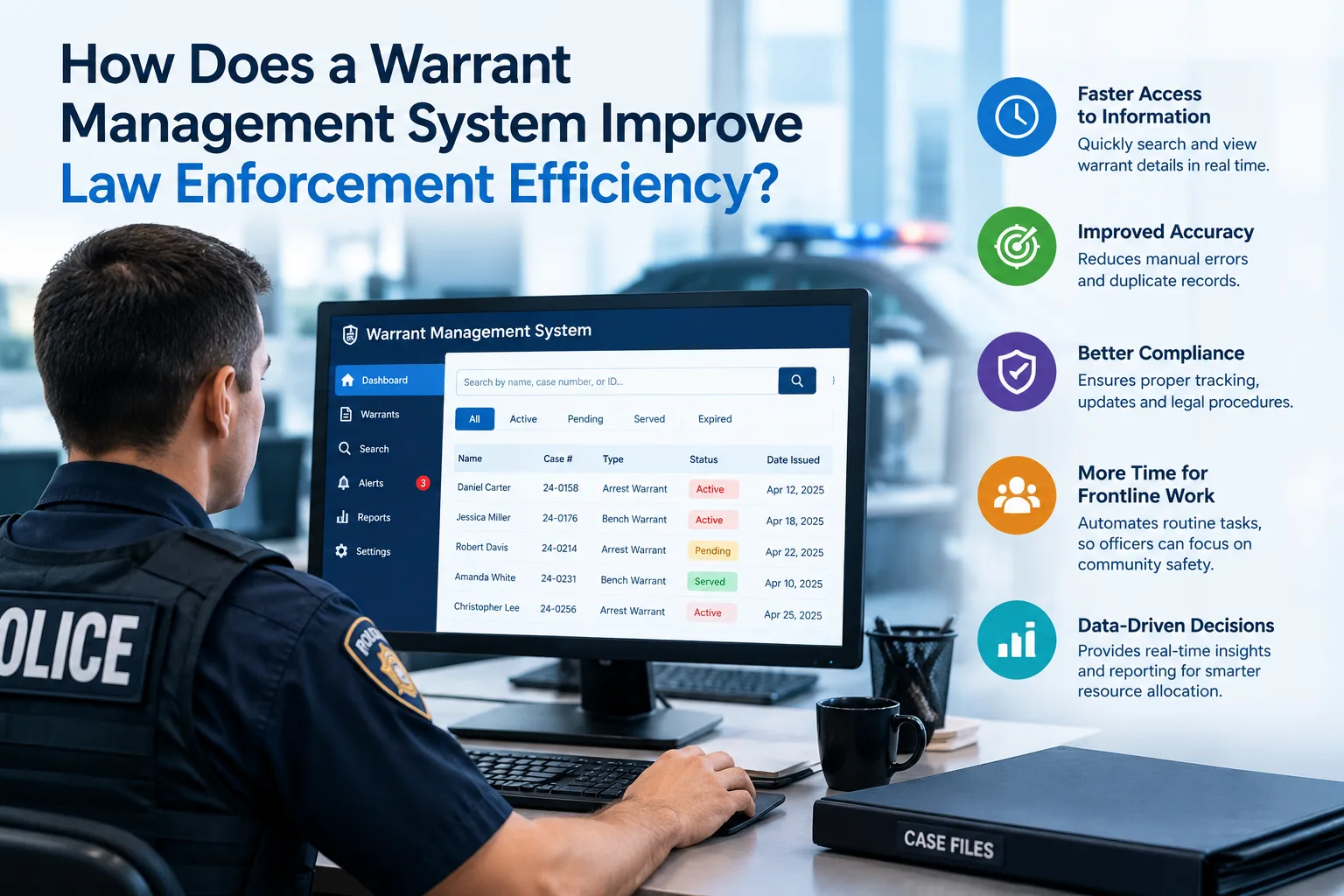 How Does a Warrant Management System Improve Law Enforcement Efficiency?