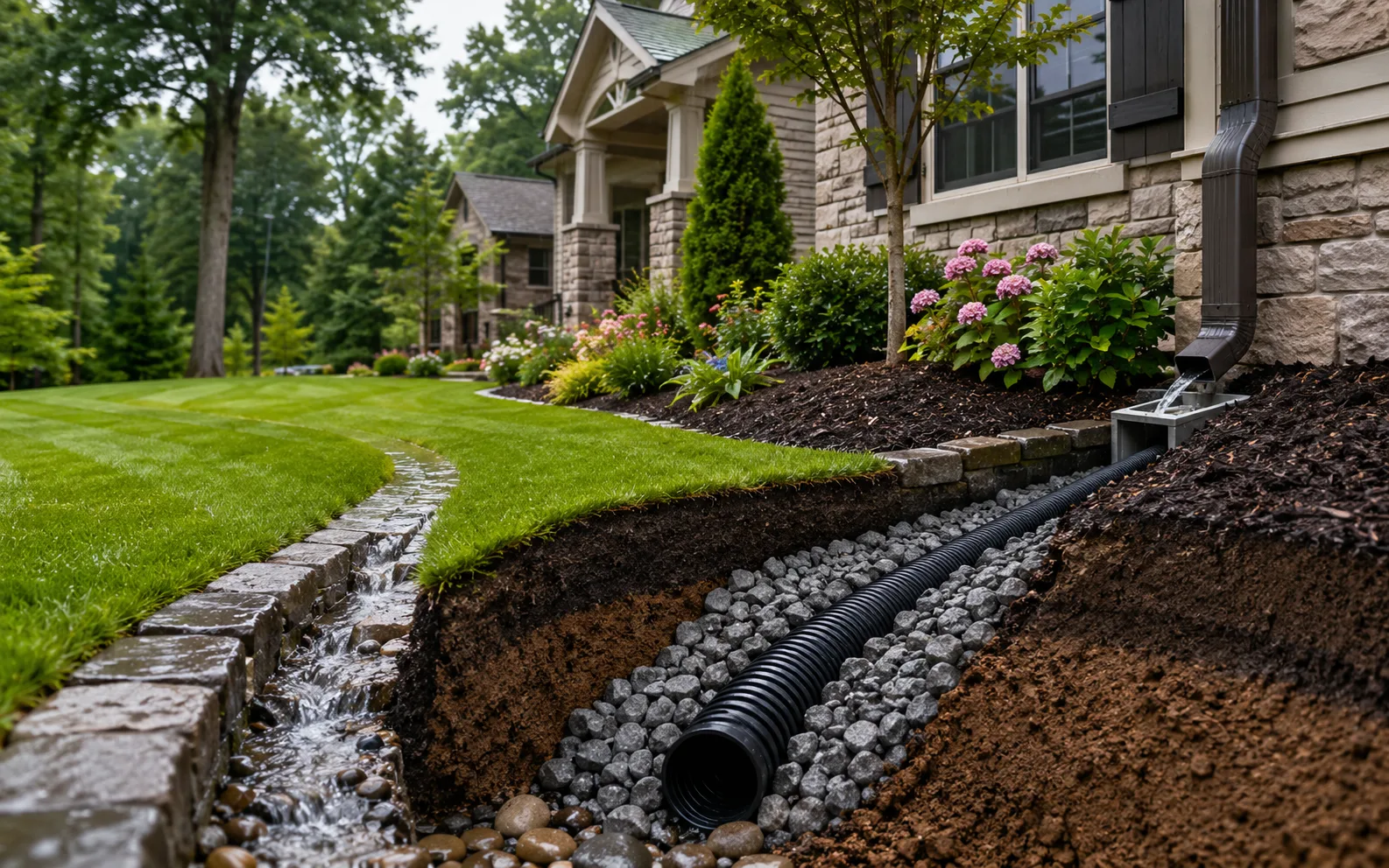 Why Proper Drainage Solutions in Newtown Square Are the Foundation of a Beautiful Landscape