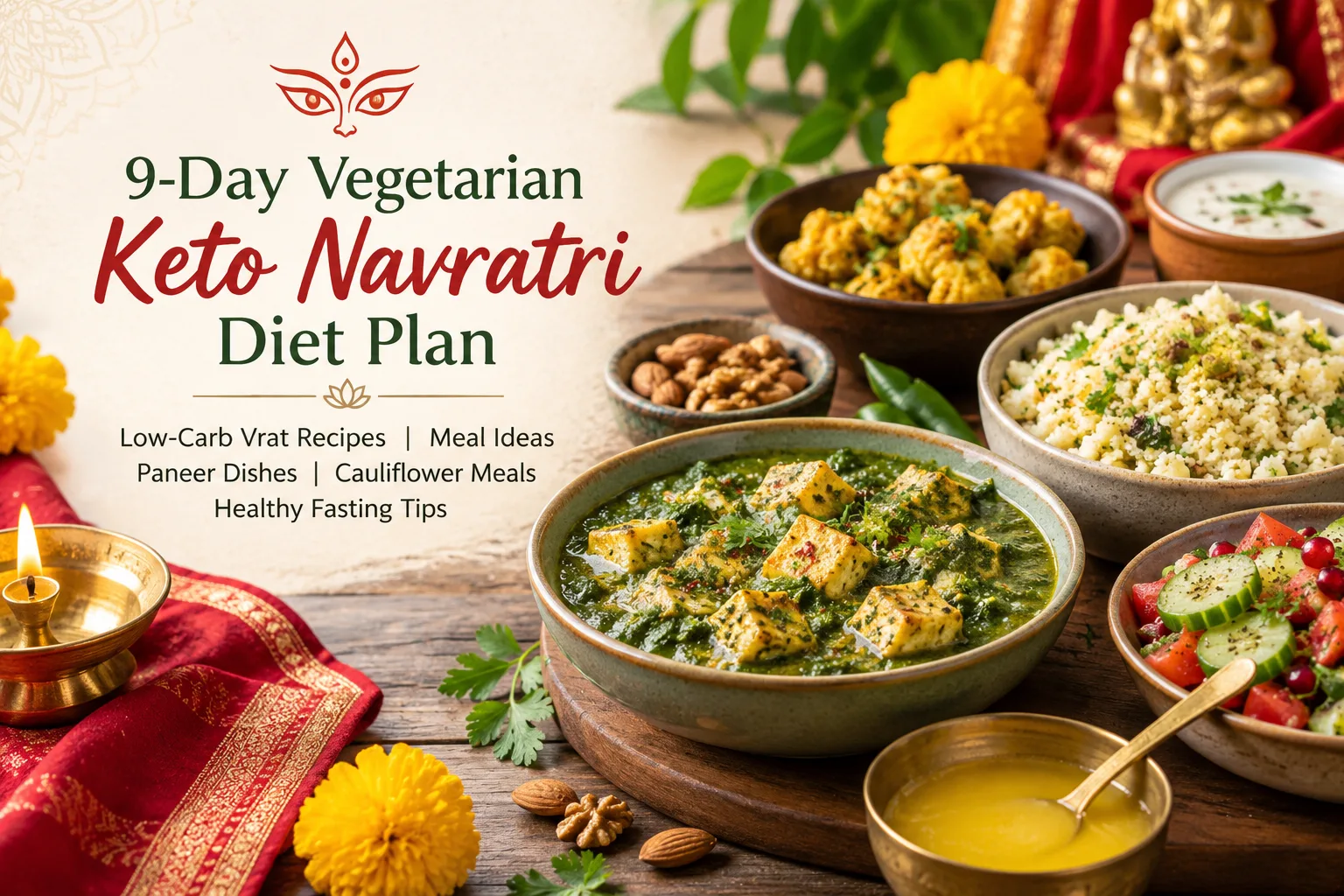 Keto Navratri Diet Plan: 9-Day Vegetarian Menu and Fasting-Friendly Recipes