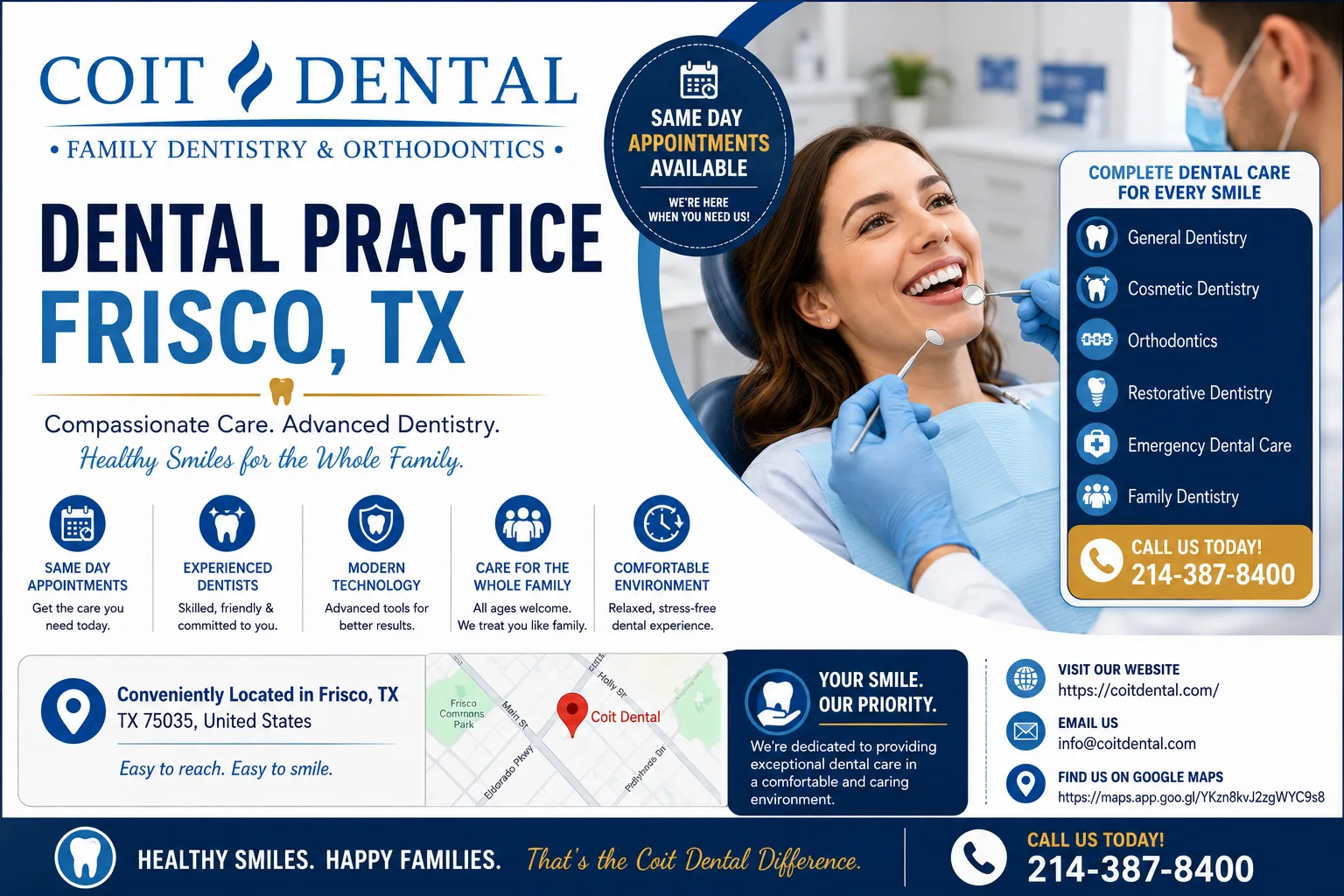 Complete Dental Care Guide for Families in Frisco TX | Coit Dental