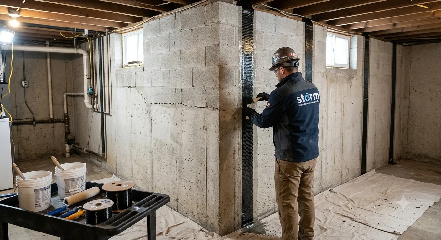 Basement Walls Bowing? Why Carbon Fiber Basement Repair Is the Fix Homeowners Are Choosing First