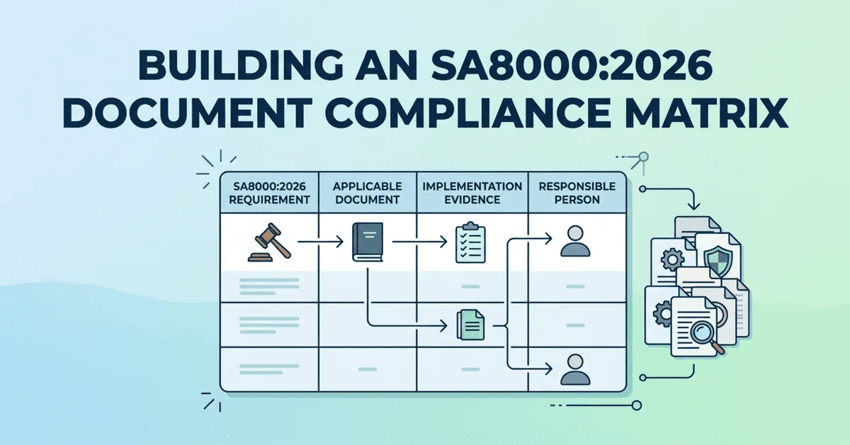 How to Build an SA8000:2026 Document Compliance Matrix