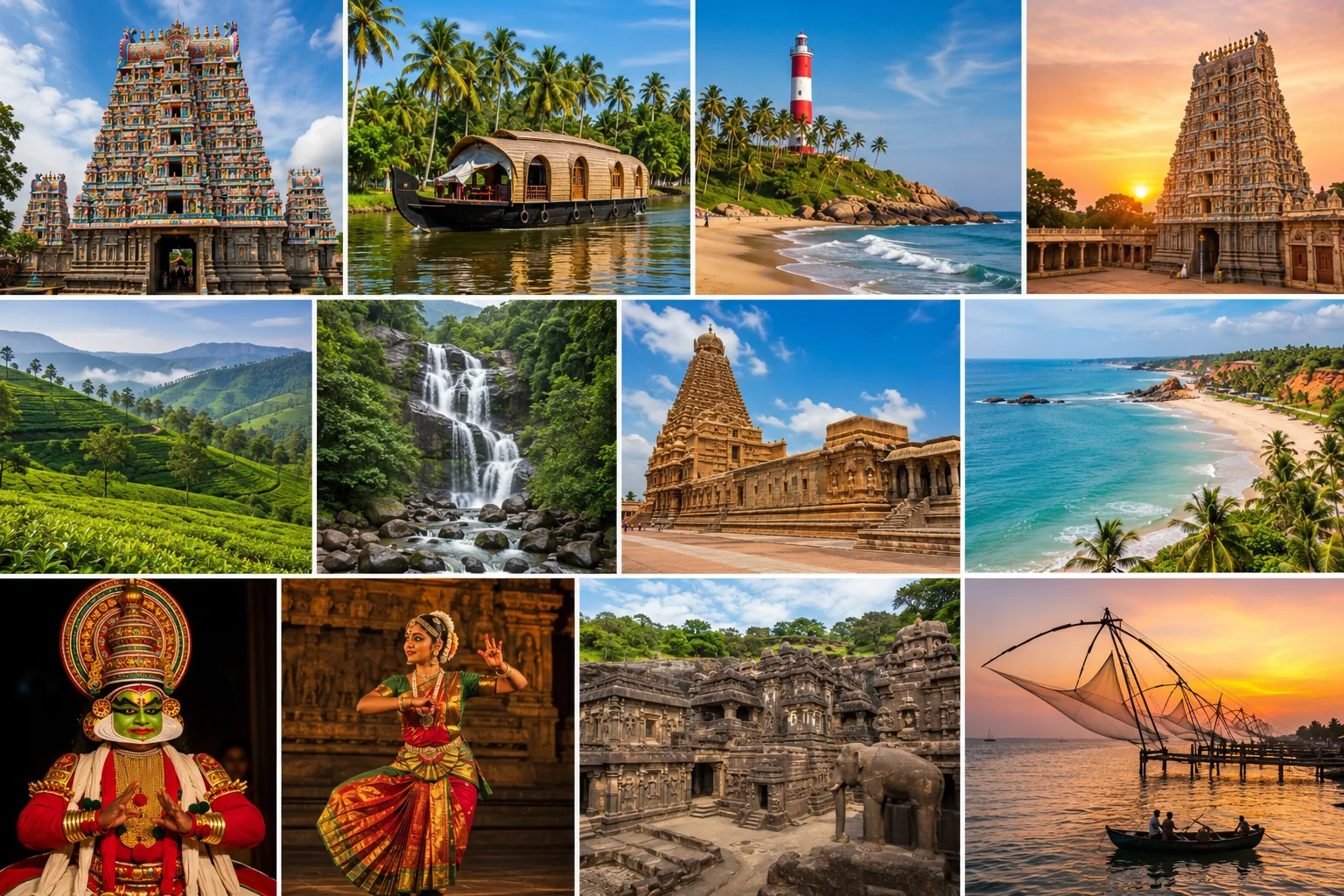 South India with Kerala Tour: Explore Temples, Culture, Nature & Backwaters