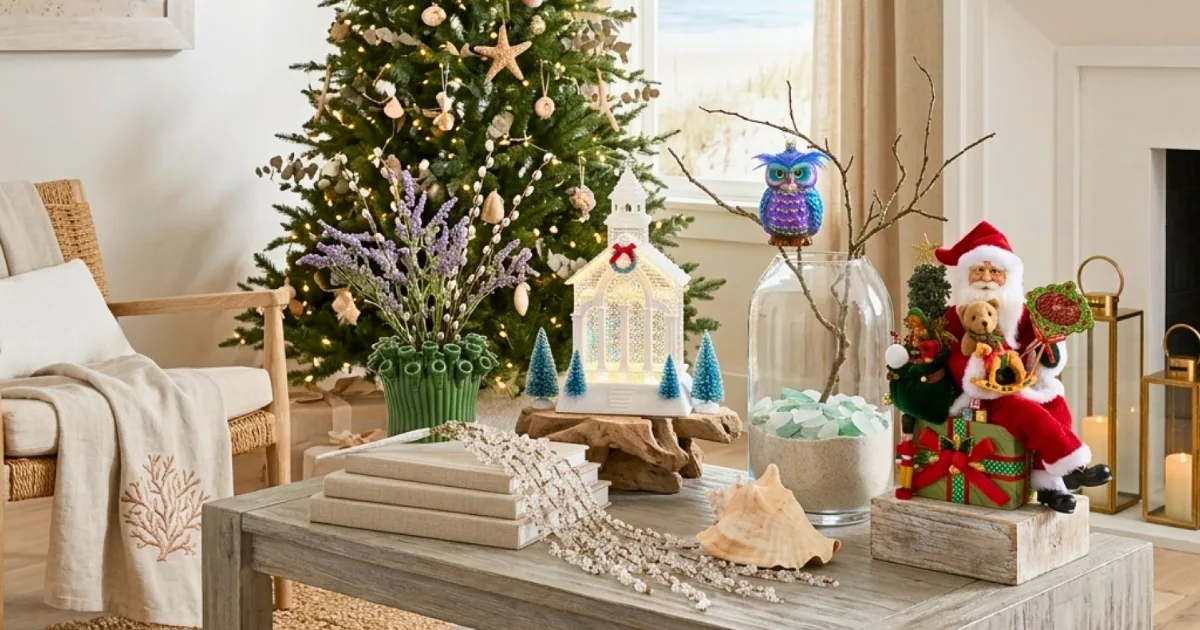 How to Transform Your Living Room with Coastal Christmas Decor