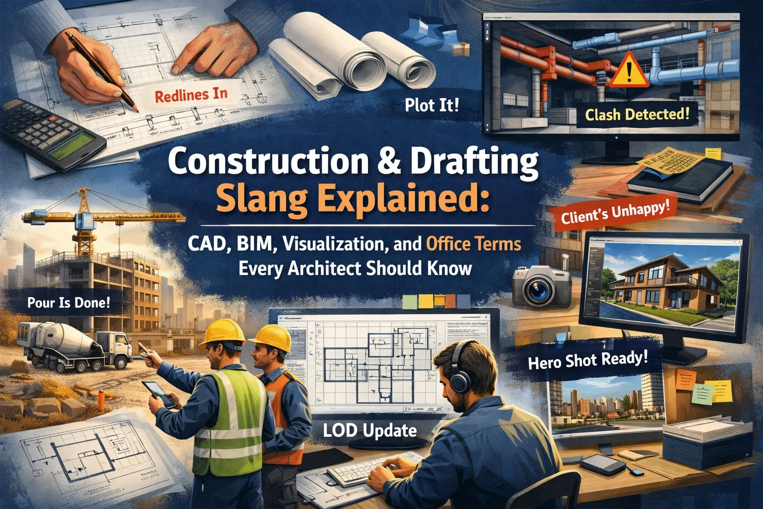 Construction & Drafting Slang Explained: CAD, BIM, Visualization, and Office Terms Every Architect Should Know