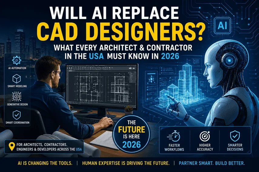 Will AI Replace CAD Designers? What Every Architect & Contractor in the USA Must Know in 2026