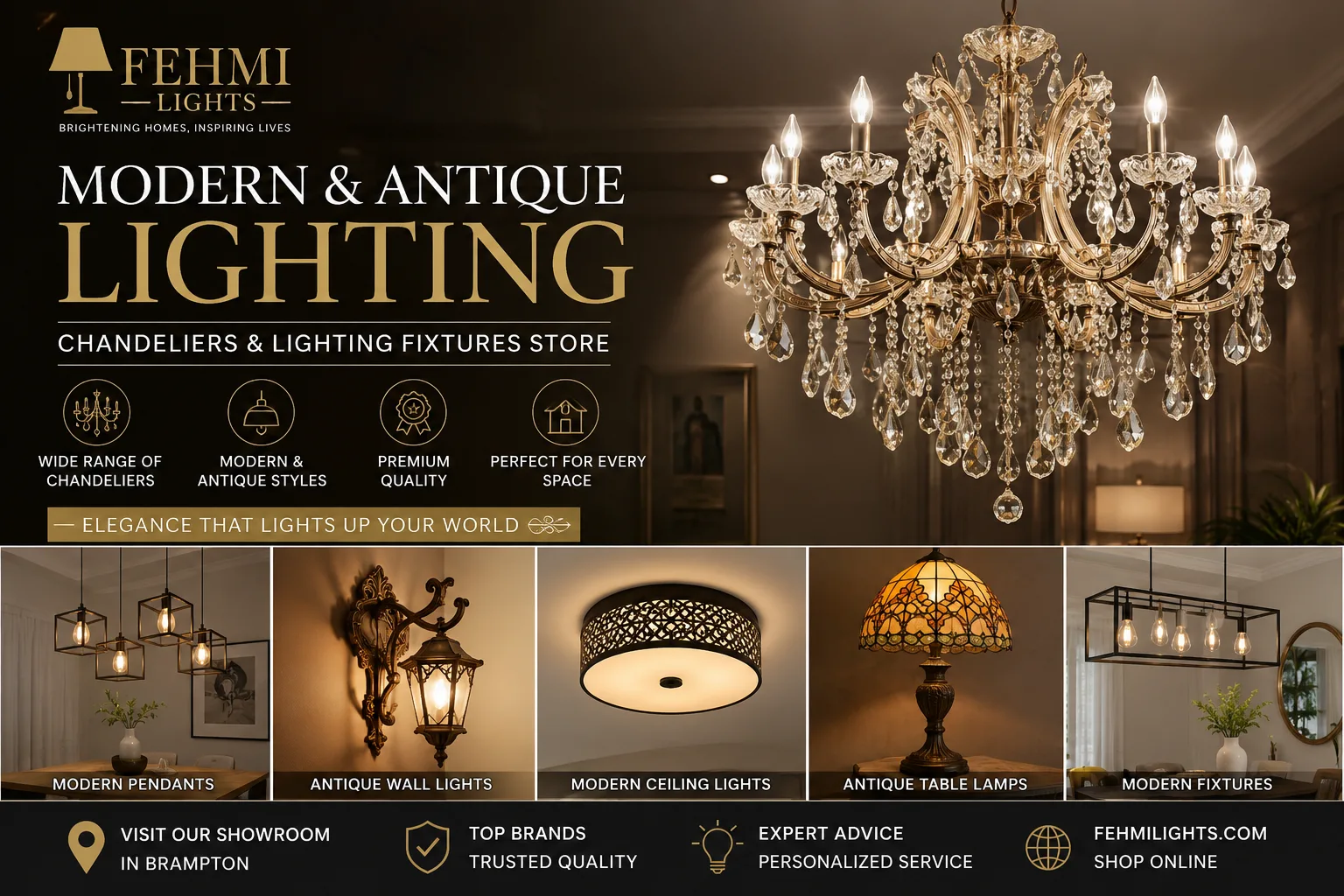 Best Modern and Antique Chandeliers for Brampton Homes?