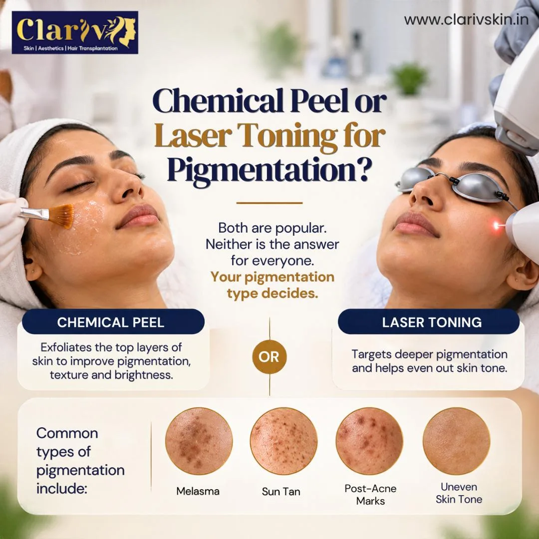 Chemical Peel or Laser Toning: How to Decide for Pigmentation | Clariv Skin