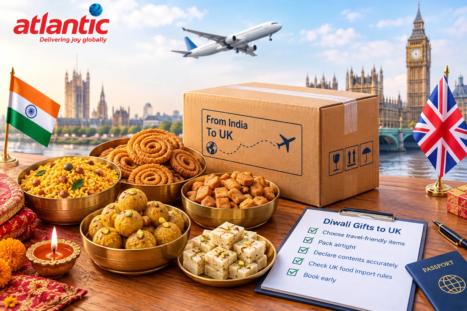 Atlantic International Express vs Other Couriers for Sending Diwali Faral Abroad