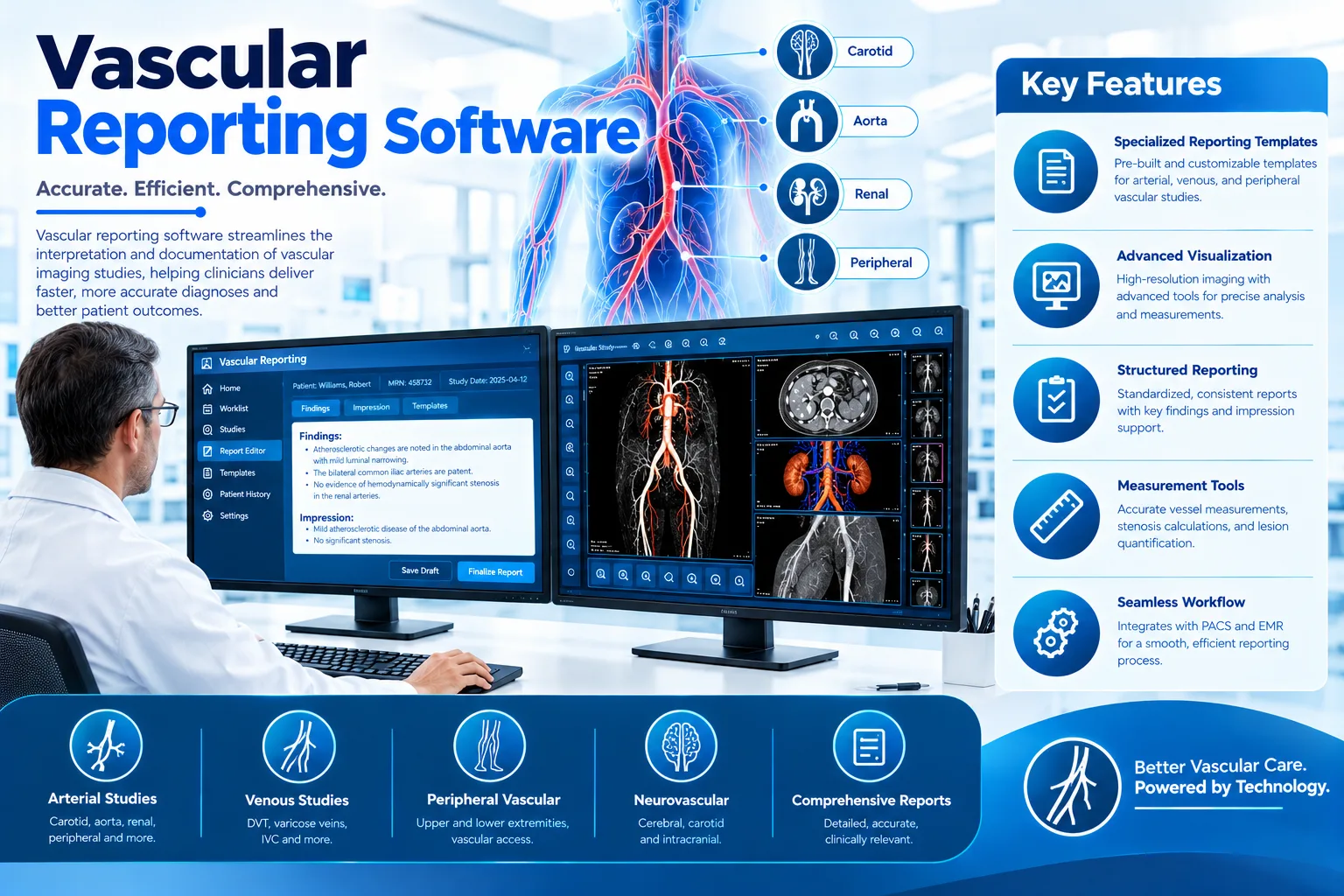 Key Features of Vascular Reporting Systems for Modern Diagnostic Imaging