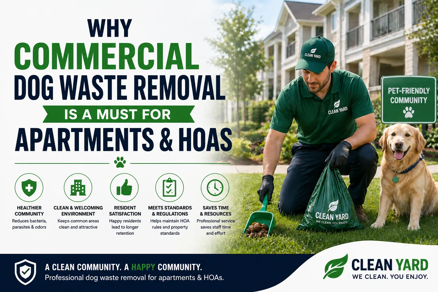 Why Commercial Dog Waste Removal Is a Must for Apartments & HOAs