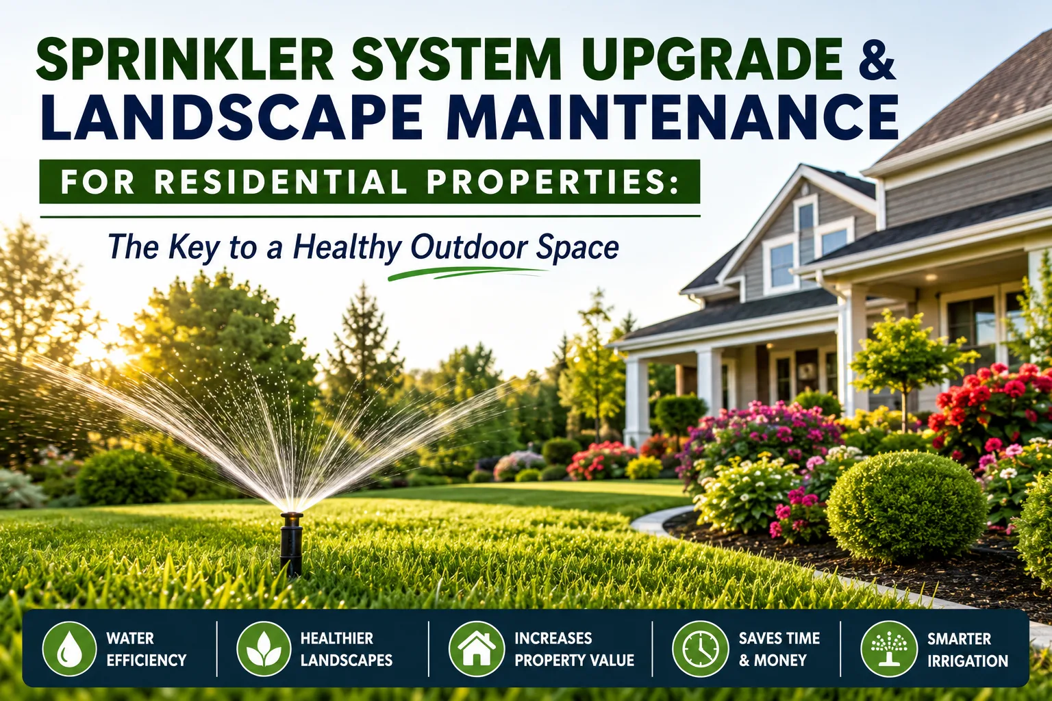 Sprinkler System Upgrade & Landscape Maintenance for Residential Properties: The Key to a Healthy Outdoor Space