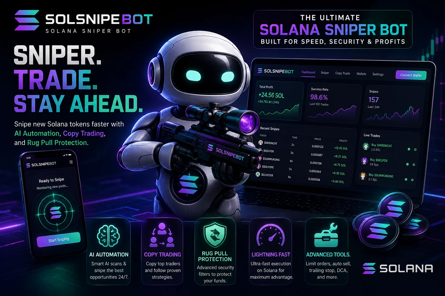 How Does SOLSnipeBot Help Traders Use a Solana Sniper Bot for Faster Token Sniping and Smarter SOL Sniper Trading?