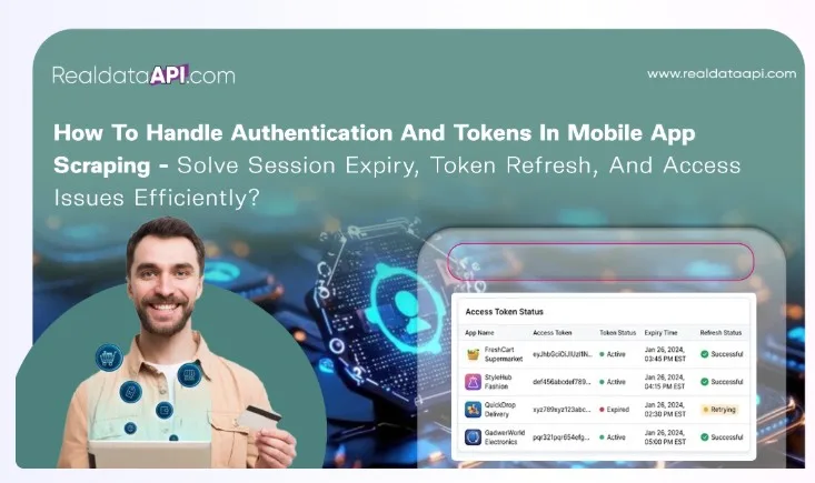 how to handle authentication and tokens in mobile app scraping