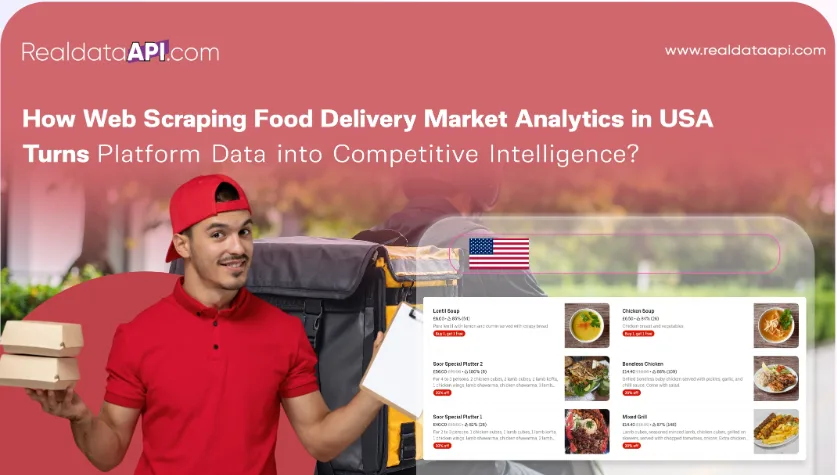 Web scraping food delivery market analytics in USA