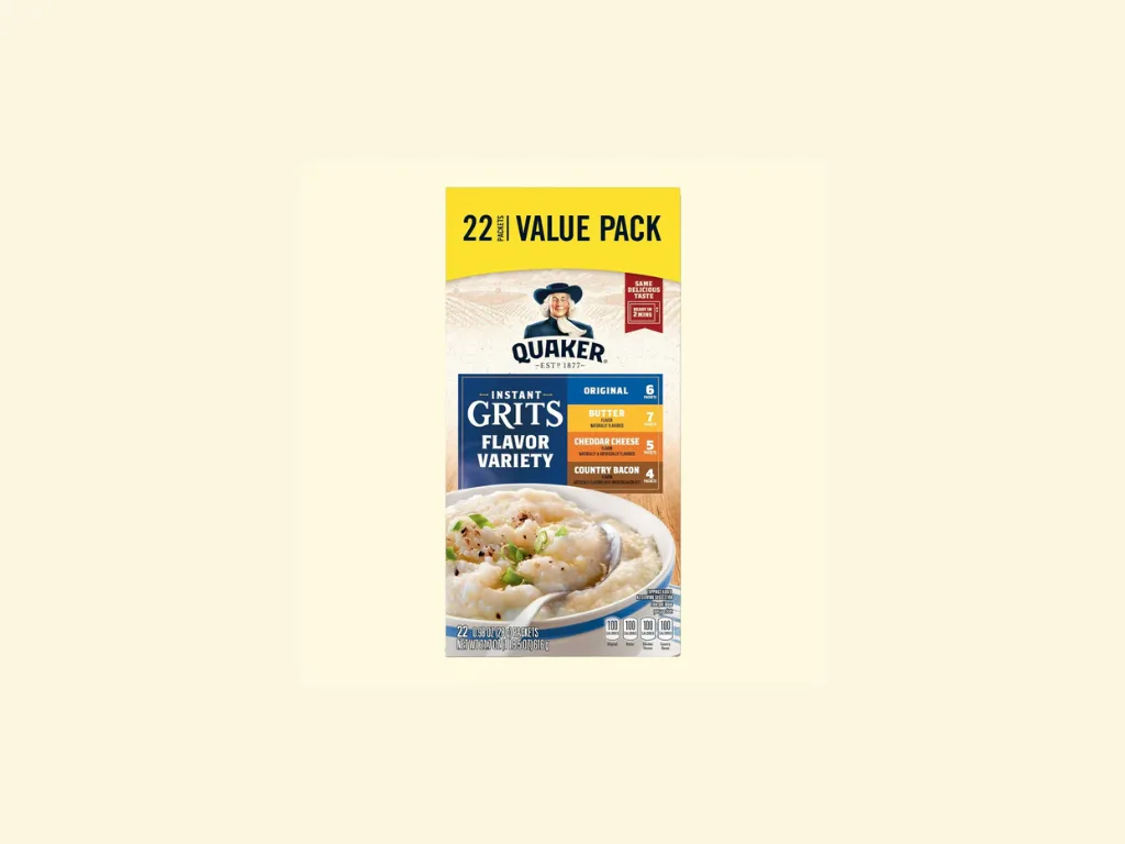 Quaker Instant Grits, Original, 0.98oz Packets (10 Pack) – A Quick Comfort Food You’ll Love