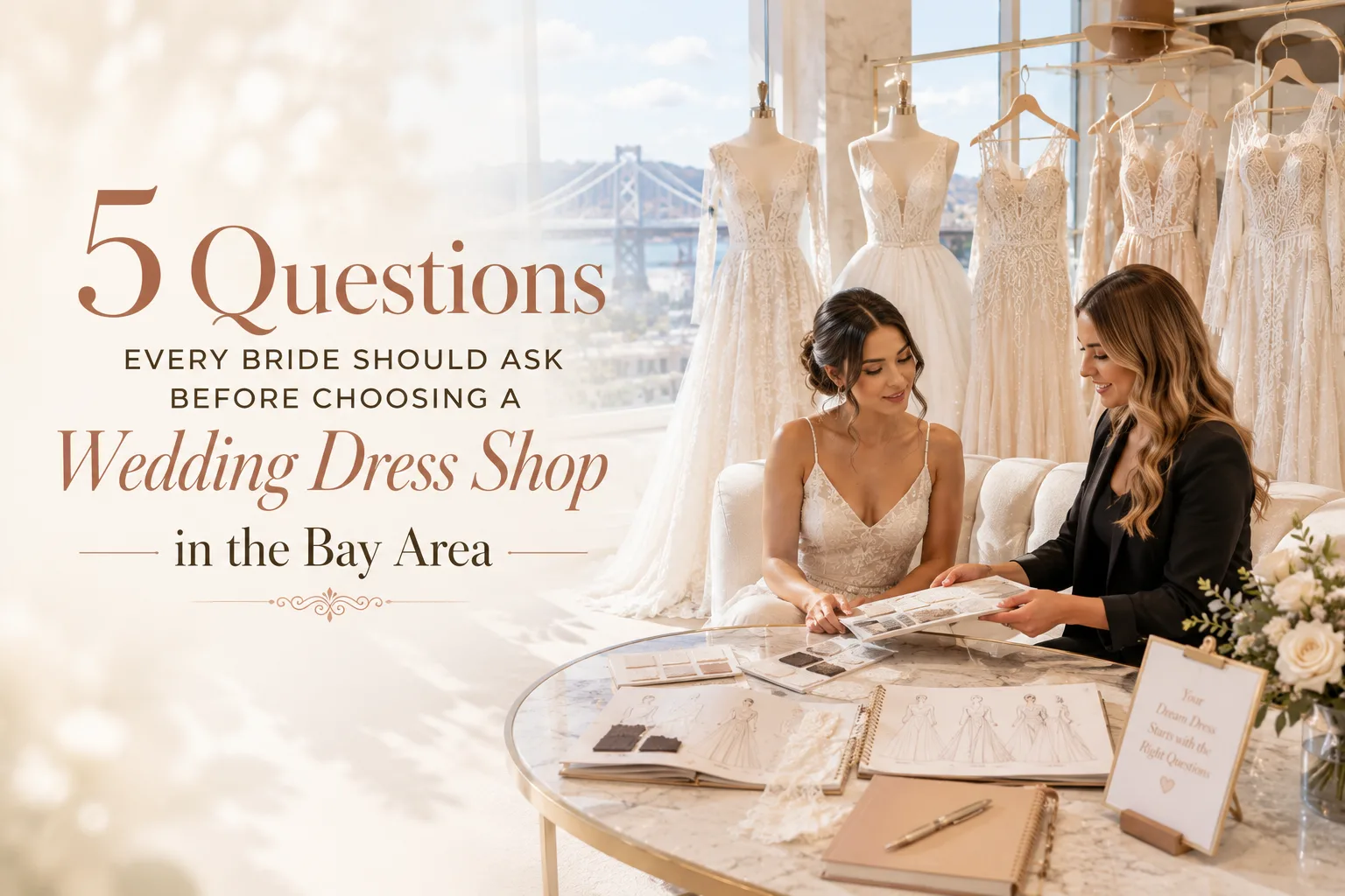 5 Questions Every Bride Should Ask Before Choosing a Wedding Dress Shop in the Bay Area