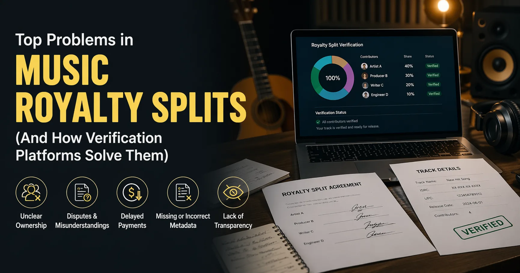 Top Problems in Music Royalty Splits (And How Verification Platforms Solve Them)