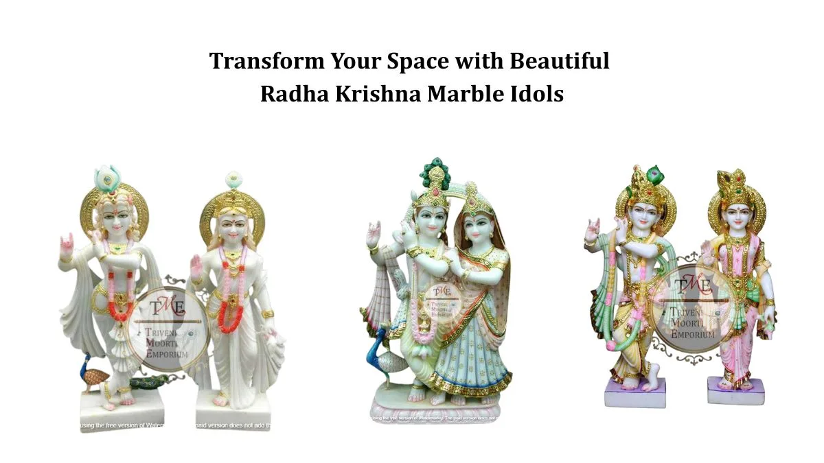Transform Your Space with Beautiful Radha Krishna Marble Idols