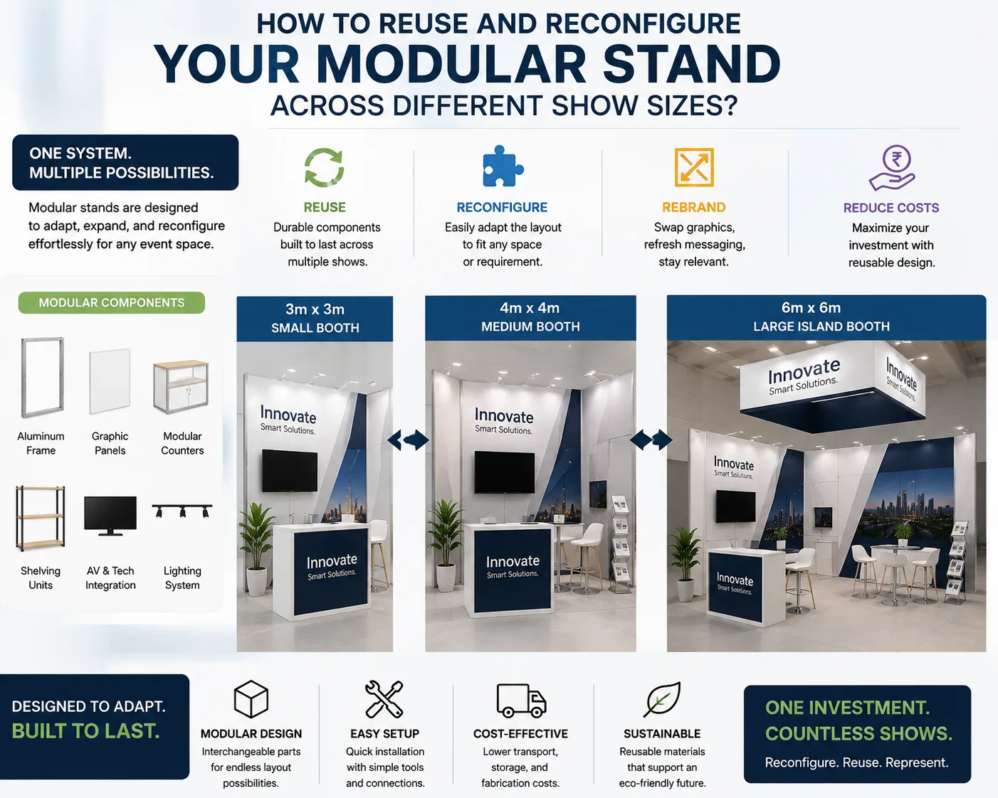 How to Reuse and Reconfigure Your Modular Stand Across Different Show Sizes?