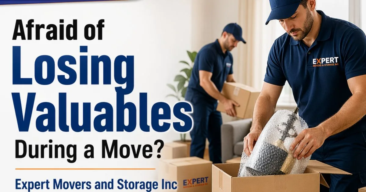 Afraid of Losing Valuables During a Move? Expert Movers and Storage Inc Keeps You Covered