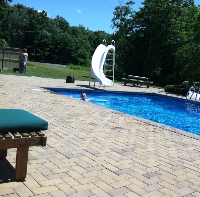 Transform Your Outdoor Space: Pool Patio Installation in Baldwin by Francesco Construction
