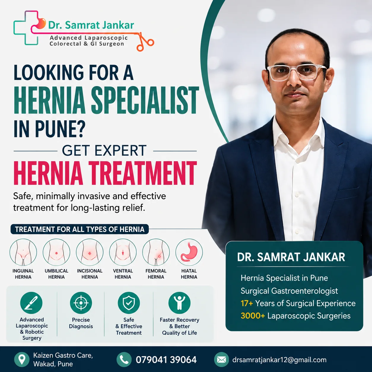 Hernia Treatment in Pune: Complete Guide by Dr. Samrat Jankar