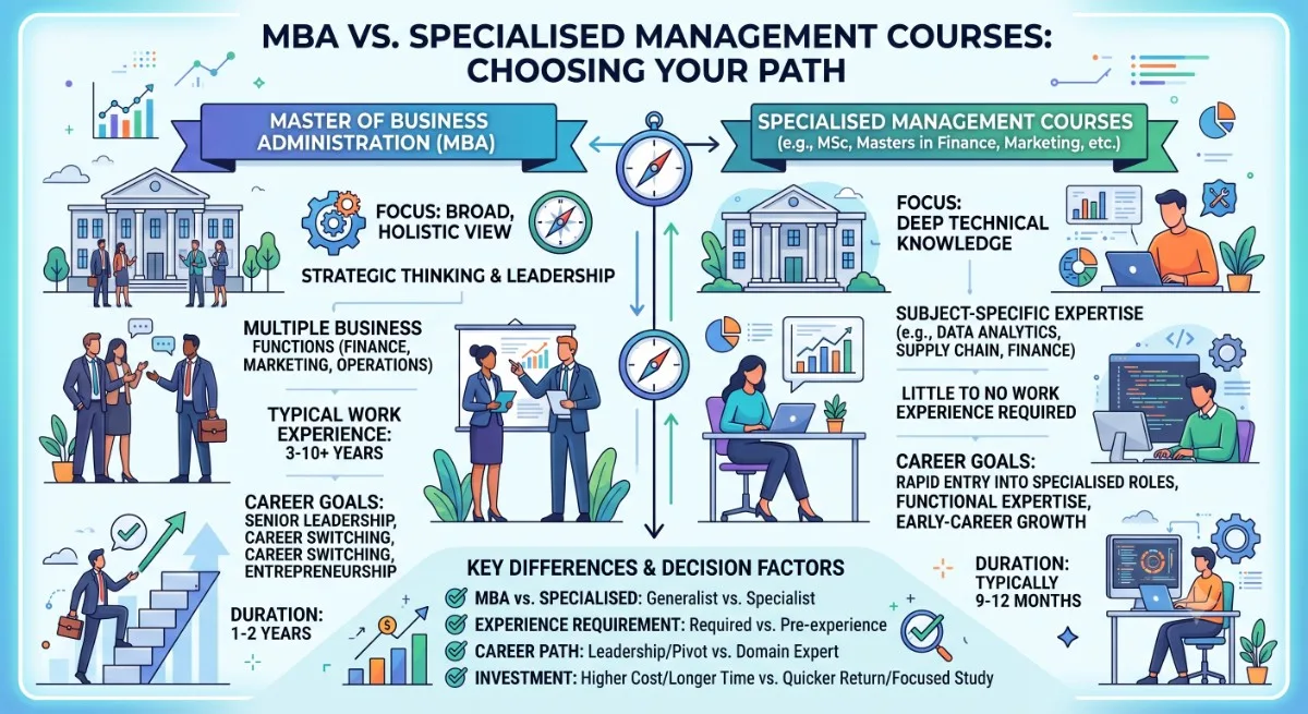 MBA vs Specialised Management Courses: Which Path Fits Your Career Goals?