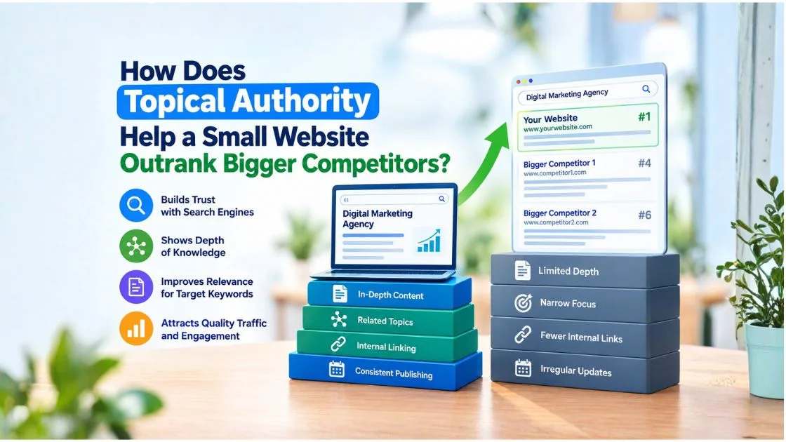How Does Topical Authority Help a Small Website Outrank Bigger Competitors?
