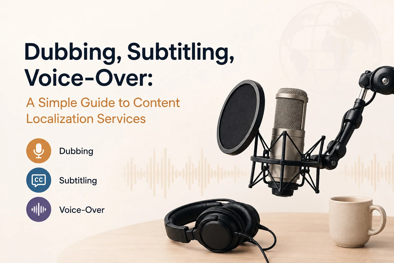 Dubbing, Subtitling, Voice-Over: A Simple Guide to Content Localization Services