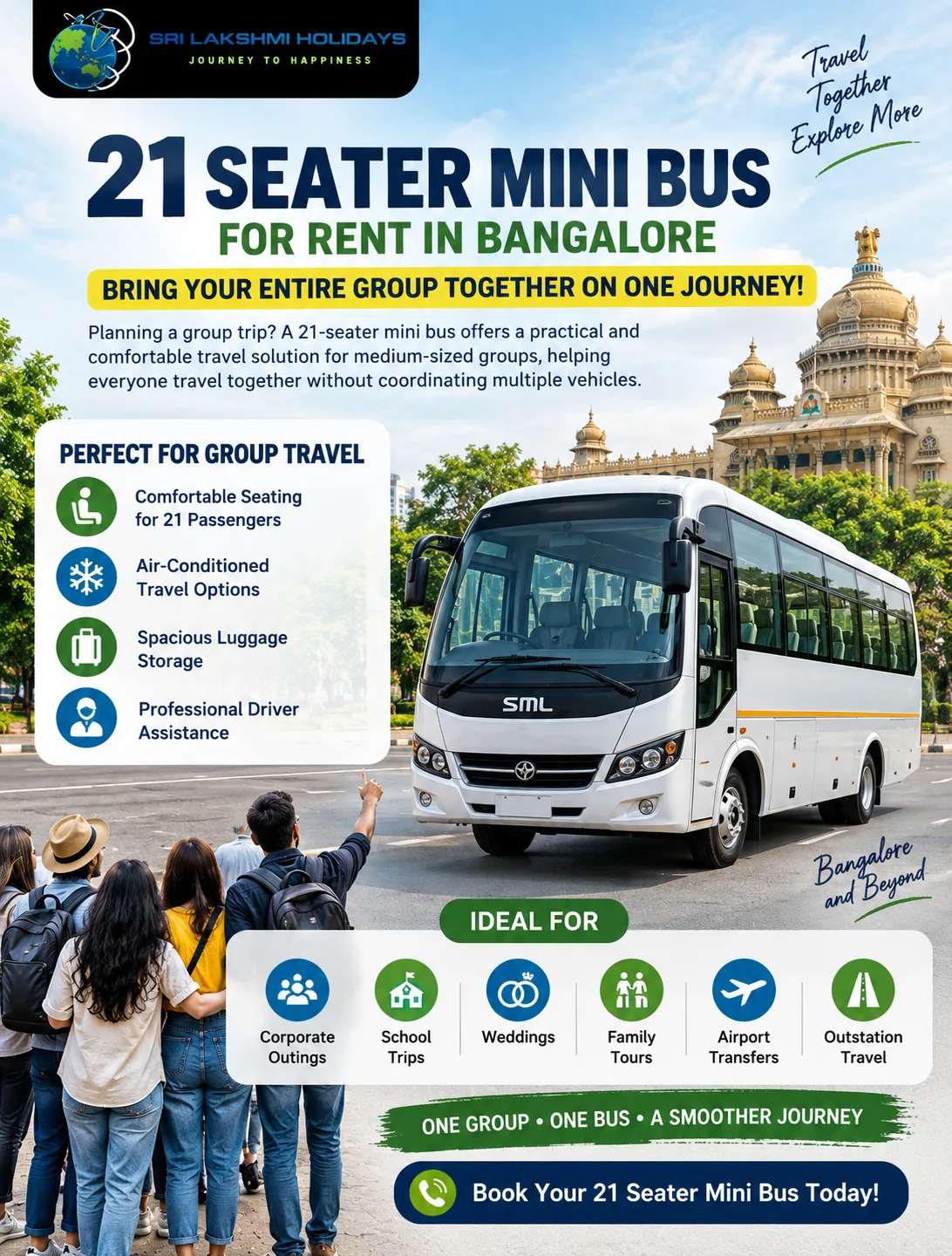 Best Group Travel Vehicles in Bangalore for Comfortable Trips and Large Families