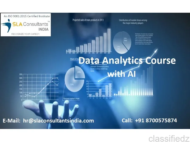 In-Demand Data Analyst Course in Delhi – Learn Excel, VBA, SQL, Tableau & Power BI Training | Free Alteryx, Prompt Engineering & Gen AI Skills with Microsoft Certification by SLA Consultants India