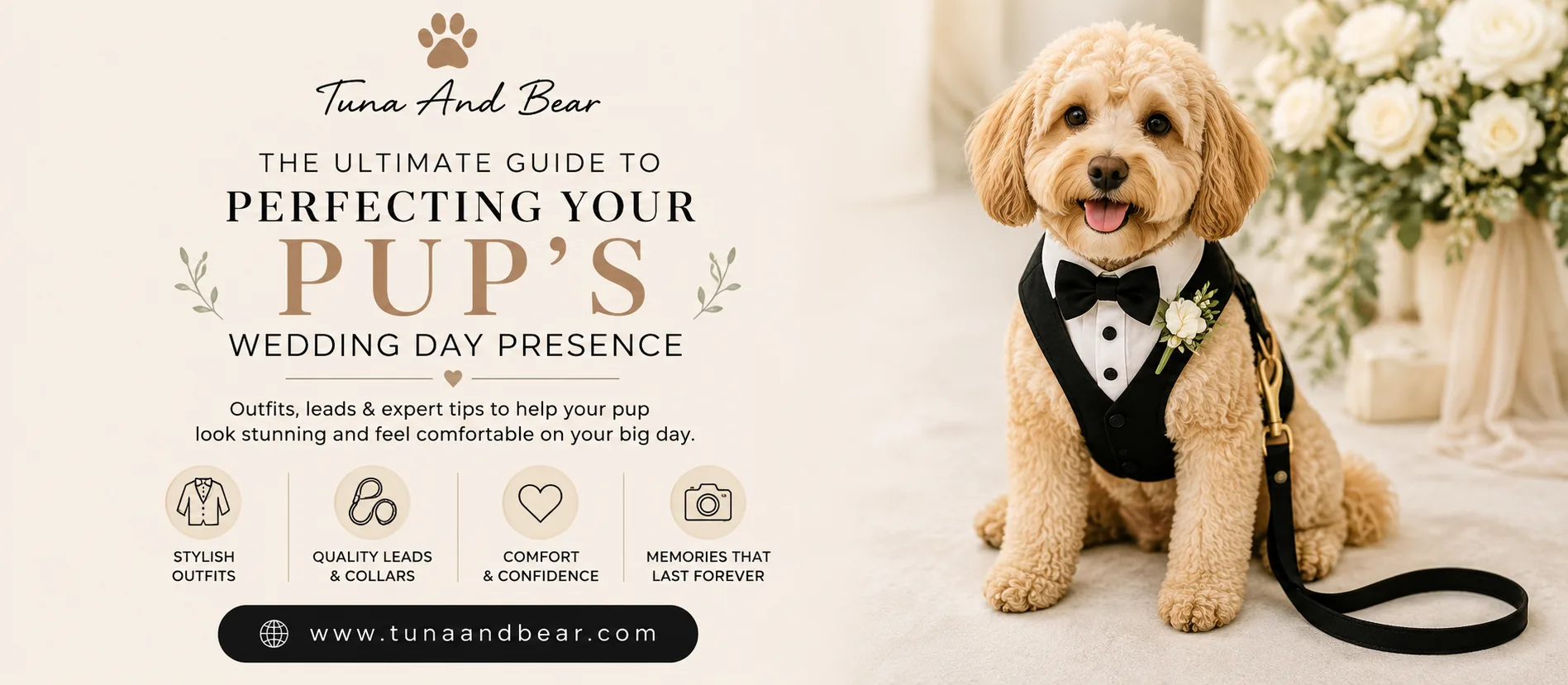 The Dapper Paws: How to Prepare Your Dog for Their Wedding Day Spotlight