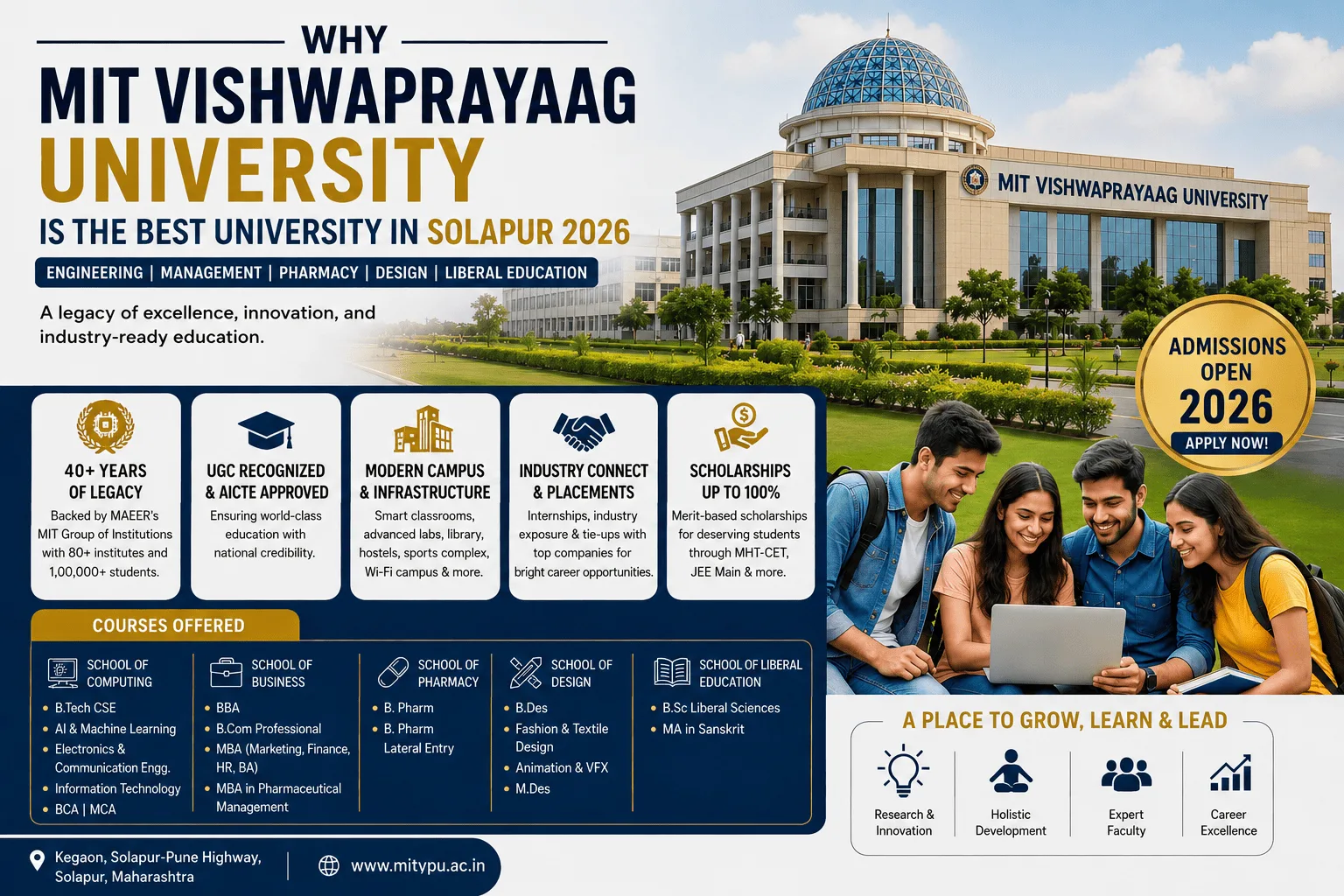Why You Should Consider MIT Vishwaprayaag University in Solapur for Admissions 2026