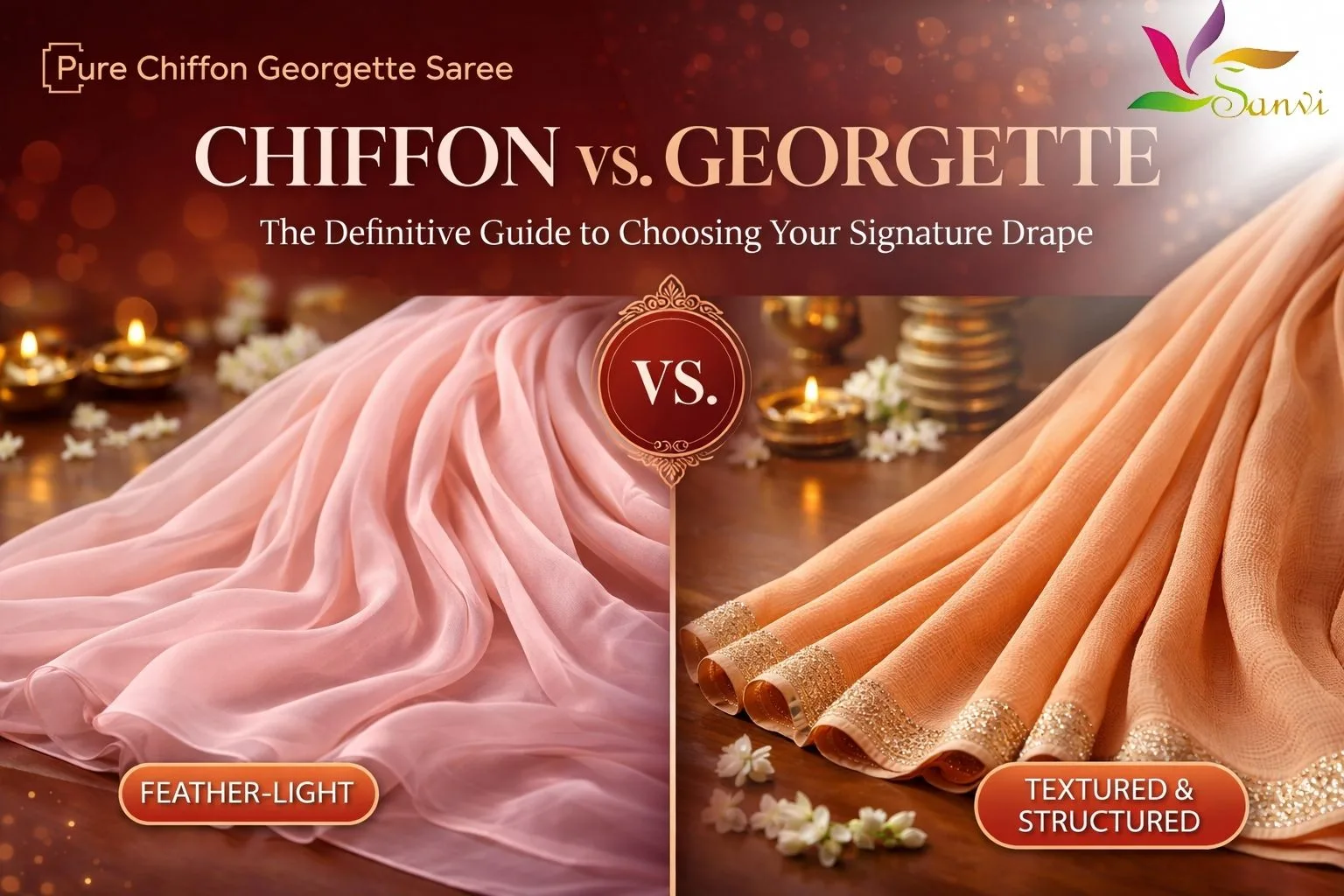 Chiffon vs. Georgette: The Definitive Guide to Choosing Your Signature Drape