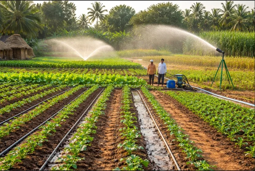 Garden Irrigation System for Efficient Watering in Homes and Small Farms