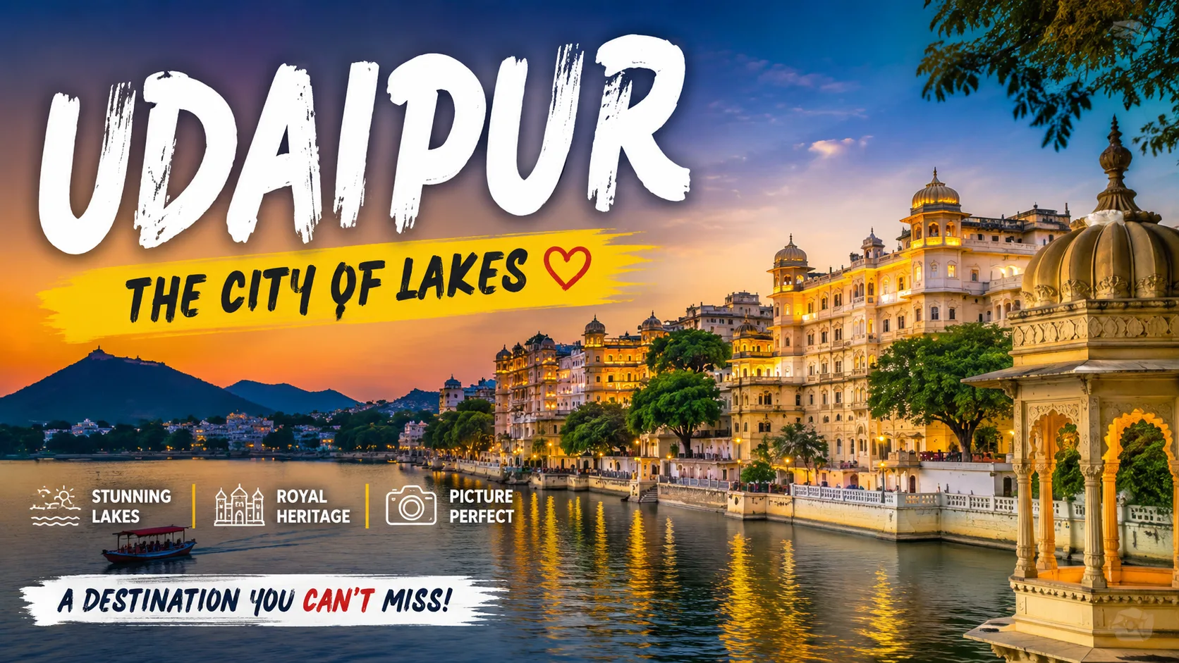 Udaipur Sightseeing Tour with Lakes, Temples and Palaces