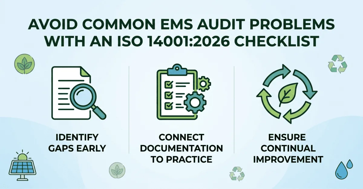 Avoid Common EMS Audit Problems with an ISO 14001:2026 Checklist