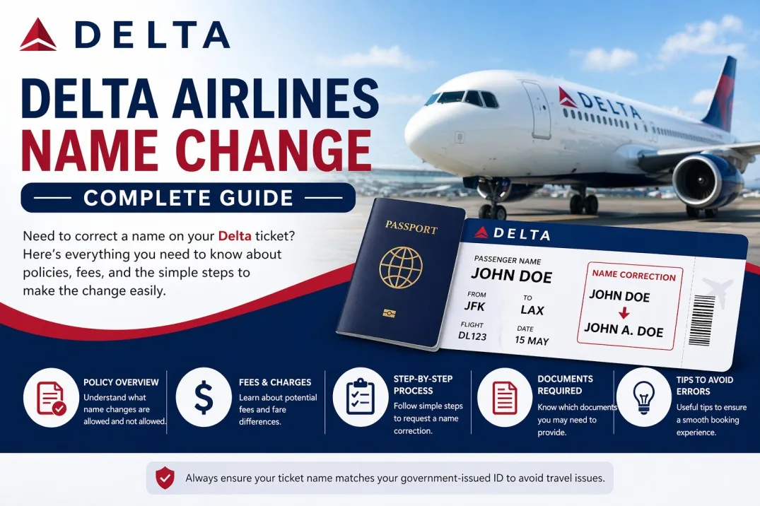 Delta Airlines Name Change: Complete Guide to Policy, Steps, Fees, and Smart Tips