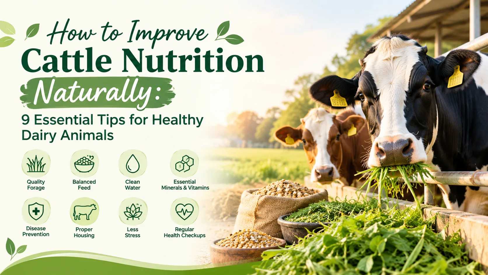How to Improve Cattle Nutrition Naturally: 9 Essential Tips for Healthy Dairy Animals