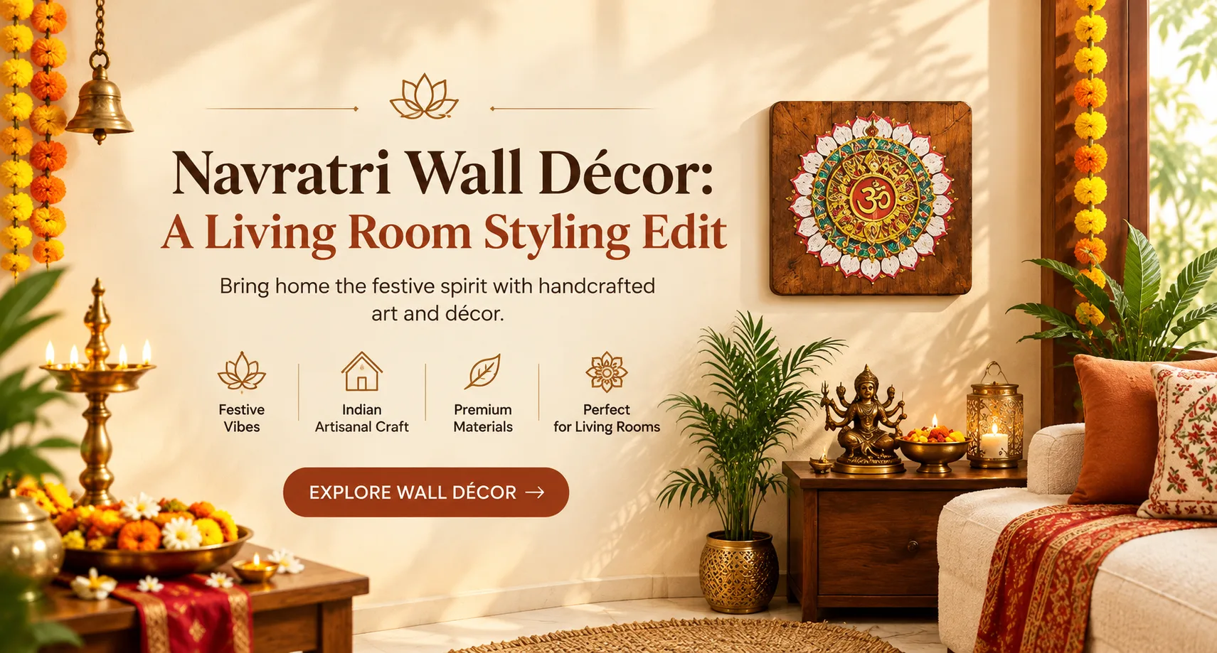 Navratri Wall Décor: A Living Room Styling Edit