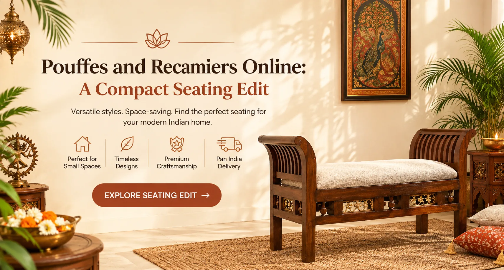 Pouffes and Recamiers Online: A Compact Seating Edit