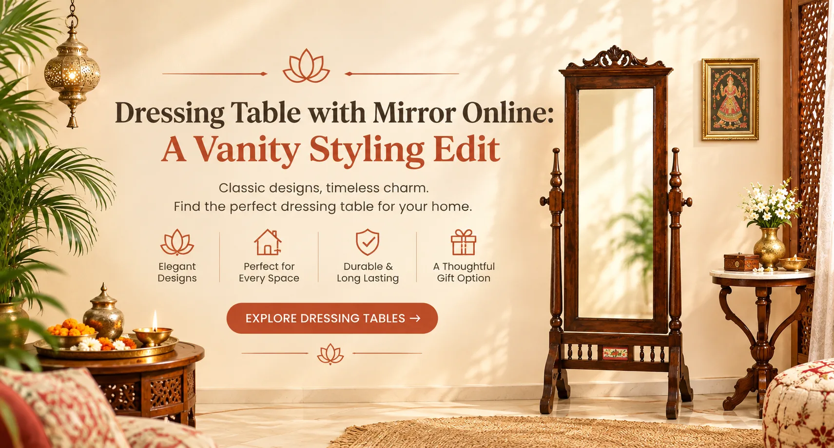 Dressing Table with Mirror Online: A Vanity Styling Edit