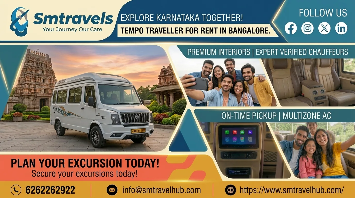 Tempo Traveller in Bangalore for Family, Corporate and Tourist Travel
