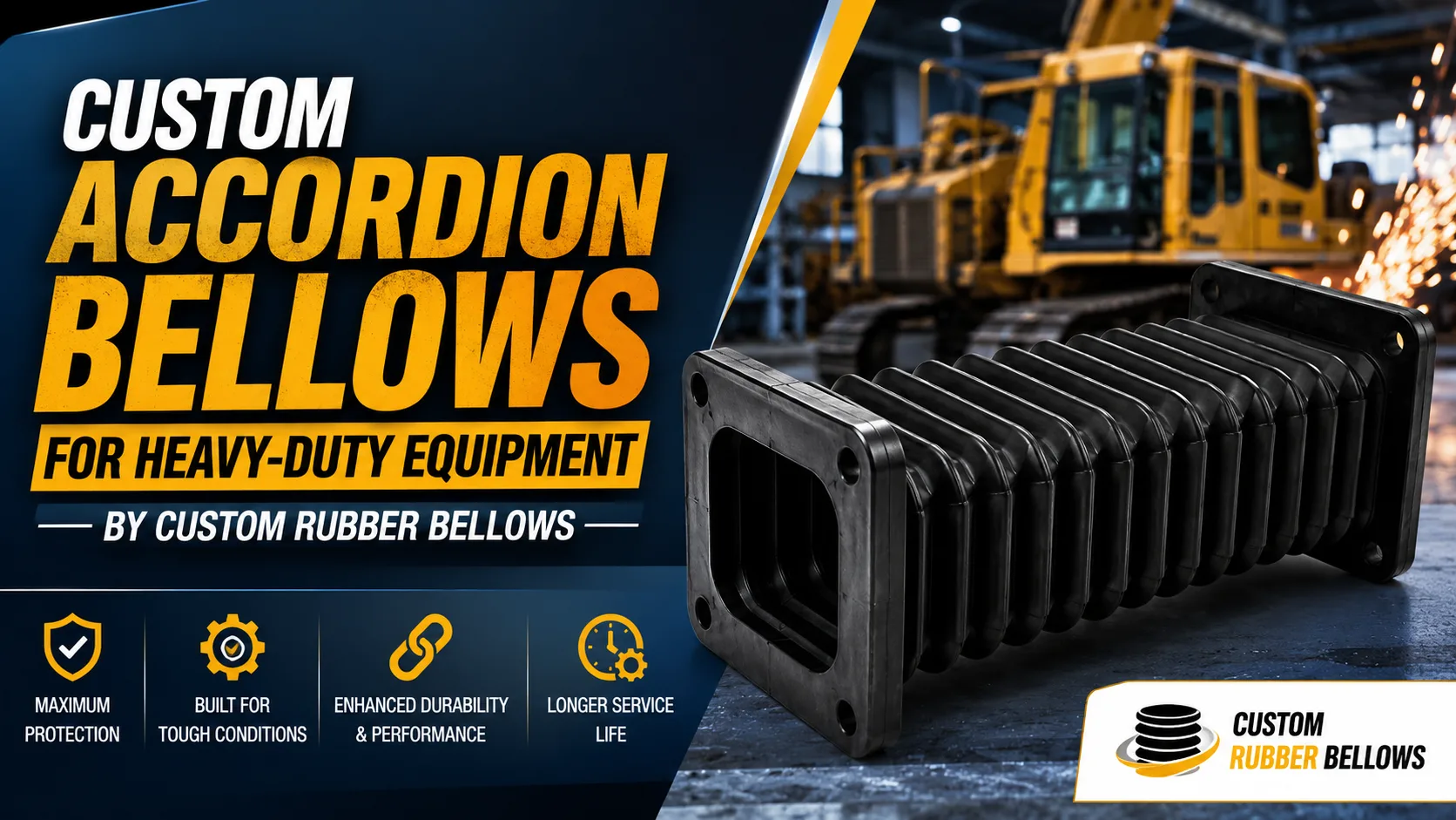 Custom Accordion Bellows for Heavy-Duty Equipment by Custom Rubber Bellows