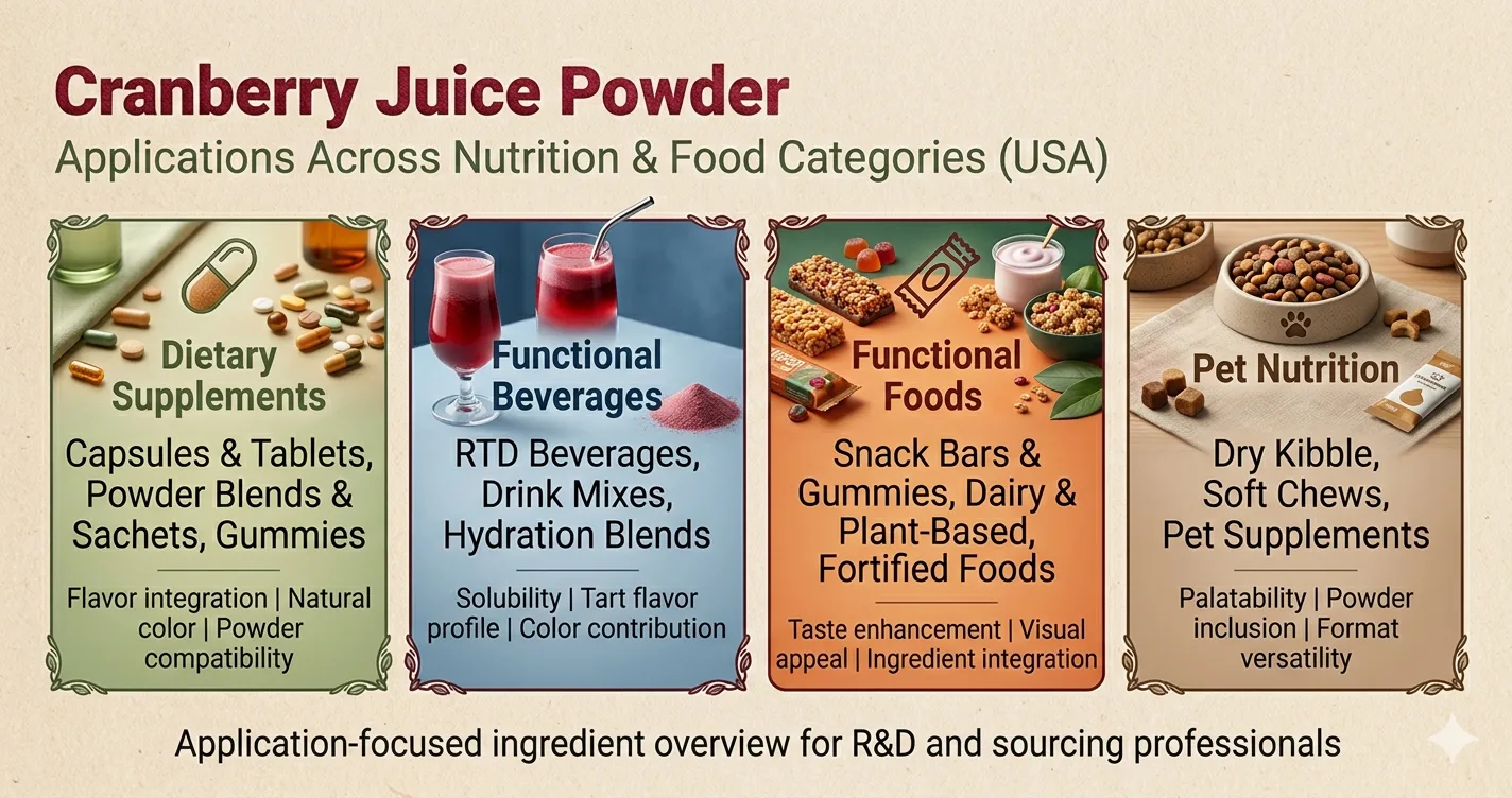 Unlocking Formulation Potential with Organic Cranberry Juice Powder in the USA