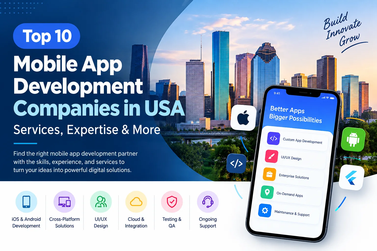 Top 10 Mobile App Development Companies in Houston: Services, Expertise & More