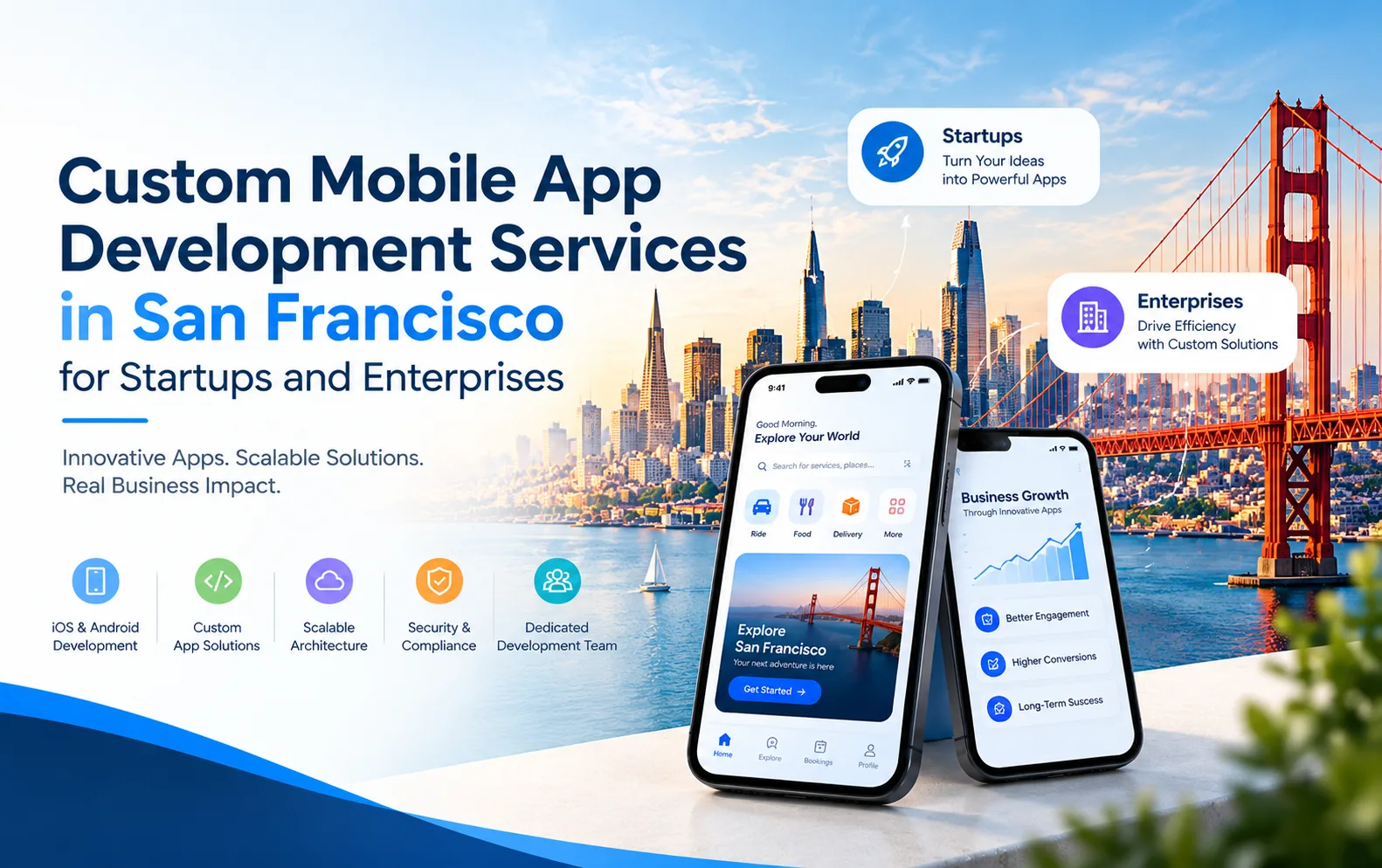 Custom Mobile App Development Services in San Francisco for Startups and Enterprises