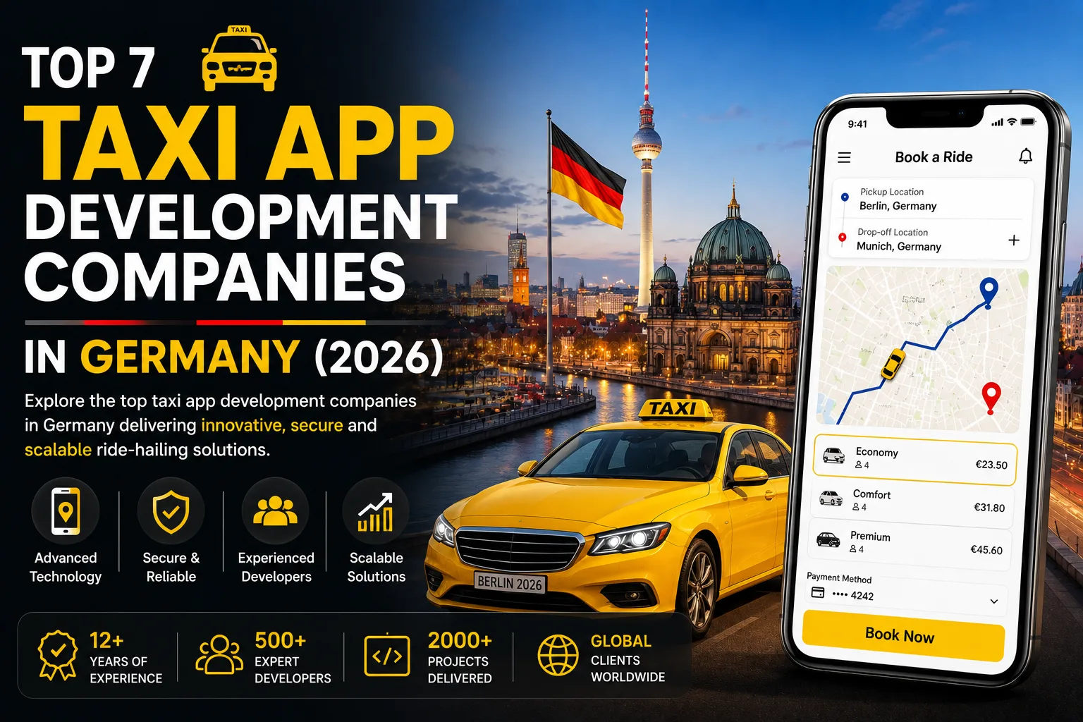 Top 7 Taxi App Development Companies in Germany (2026)
