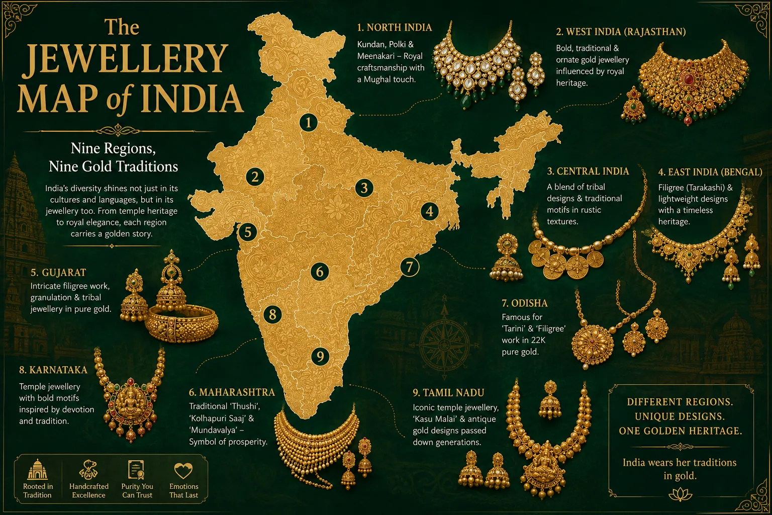 The Jewellery Map of India: Nine Regions, Nine Gold Traditions